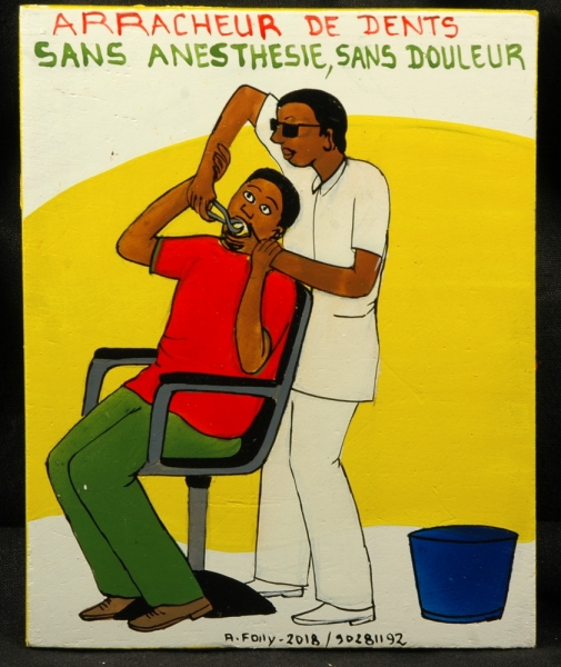 Afrika Kunst Bild - Beim Zahnarzt